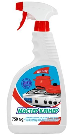 SAN CLEAN Засіб для чищення кухні Мастер Клінер для плит 750г